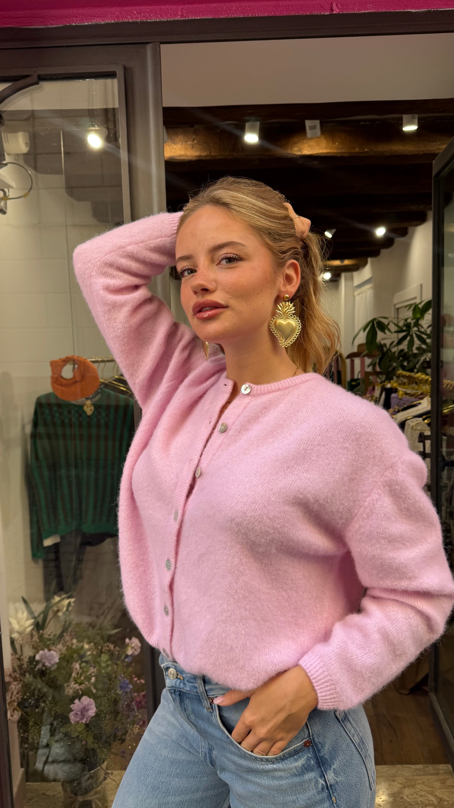 Cardigan soft pink