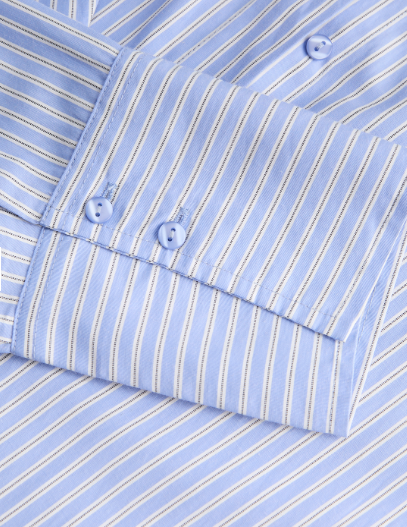Camicia a righe in popeline
