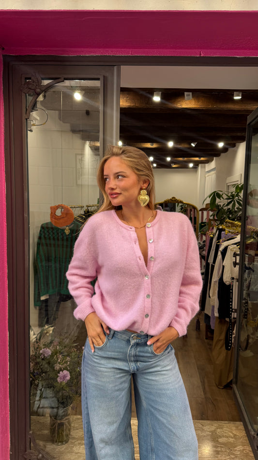 Cardigan soft pink