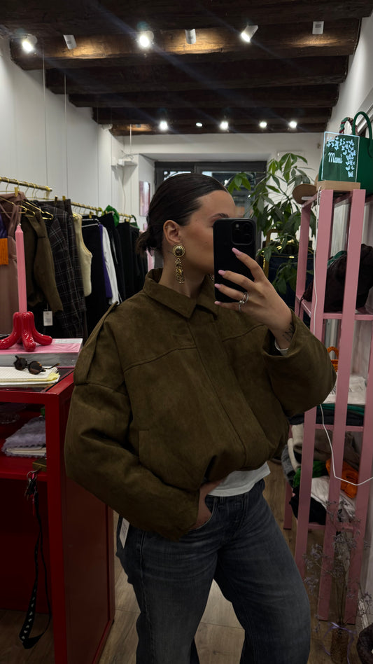 Bomber suede imbottito