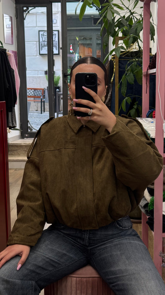 Bomber suede imbottito