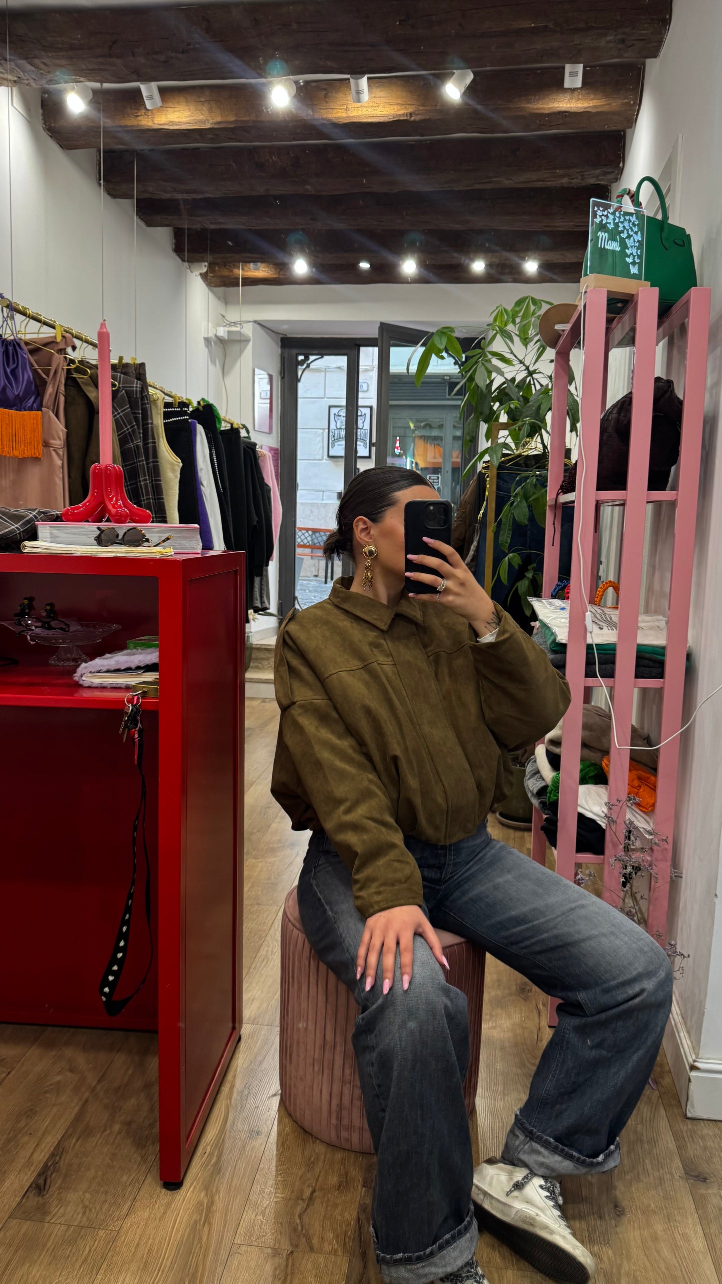 Bomber suede imbottito