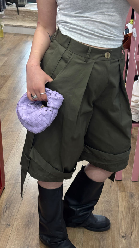Bermuda Militare con lacci