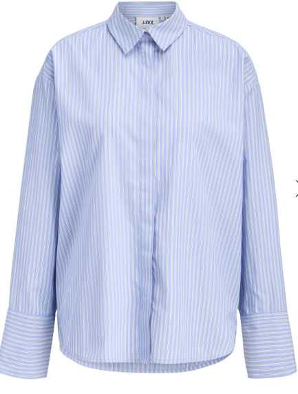 Camicia a righe in popeline