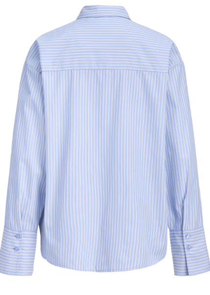 Camicia a righe in popeline